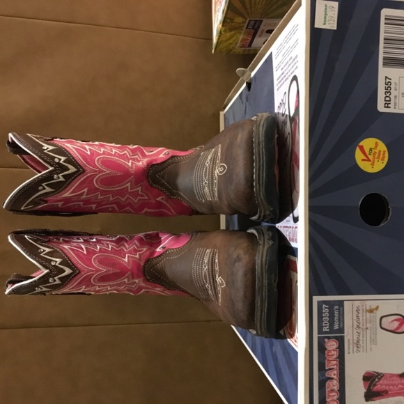 Pink Durango Women’s Size 7 Western Cowgirl Boots - Picture 4 of 5